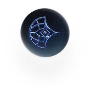 Phygital Group A dark sphere featuring a glowing blue geometric pattern on one side, displayed on a light background—an image that captures the dynamic energy of a modern marketing agency. Full Service Marketing Agency